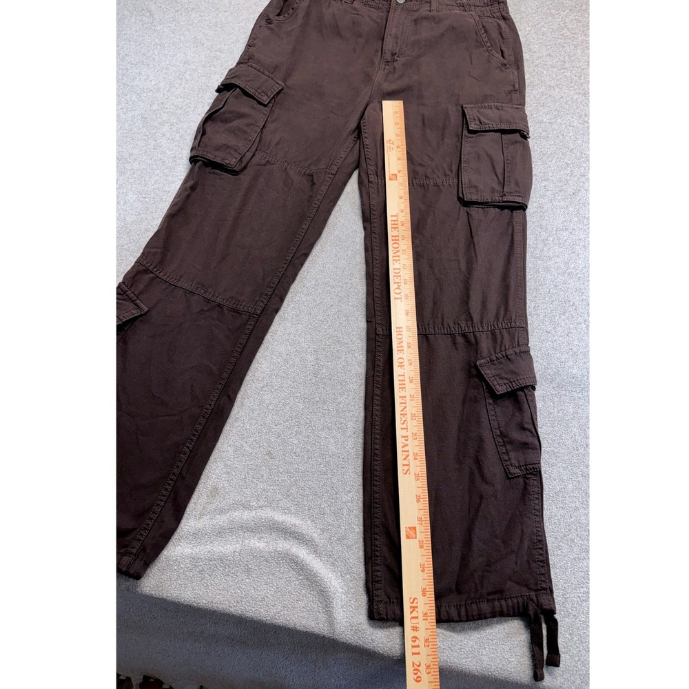 Aeropostale Baggy Cargo Pants Womens S Brown Cotton Utility Streetwear Y2k Retro - Picture 6 of 8
